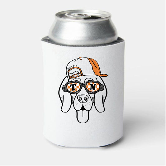 orange mascot can hugger