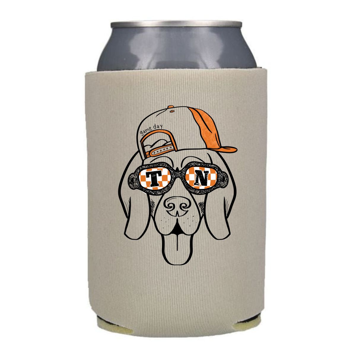 orange mascot can hugger